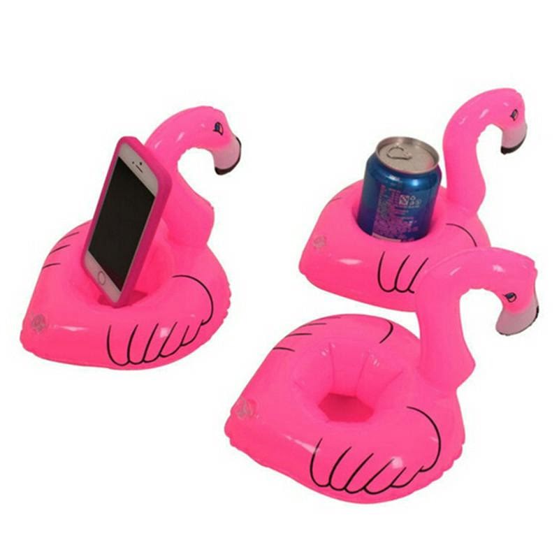 blow up flamingo drink holder